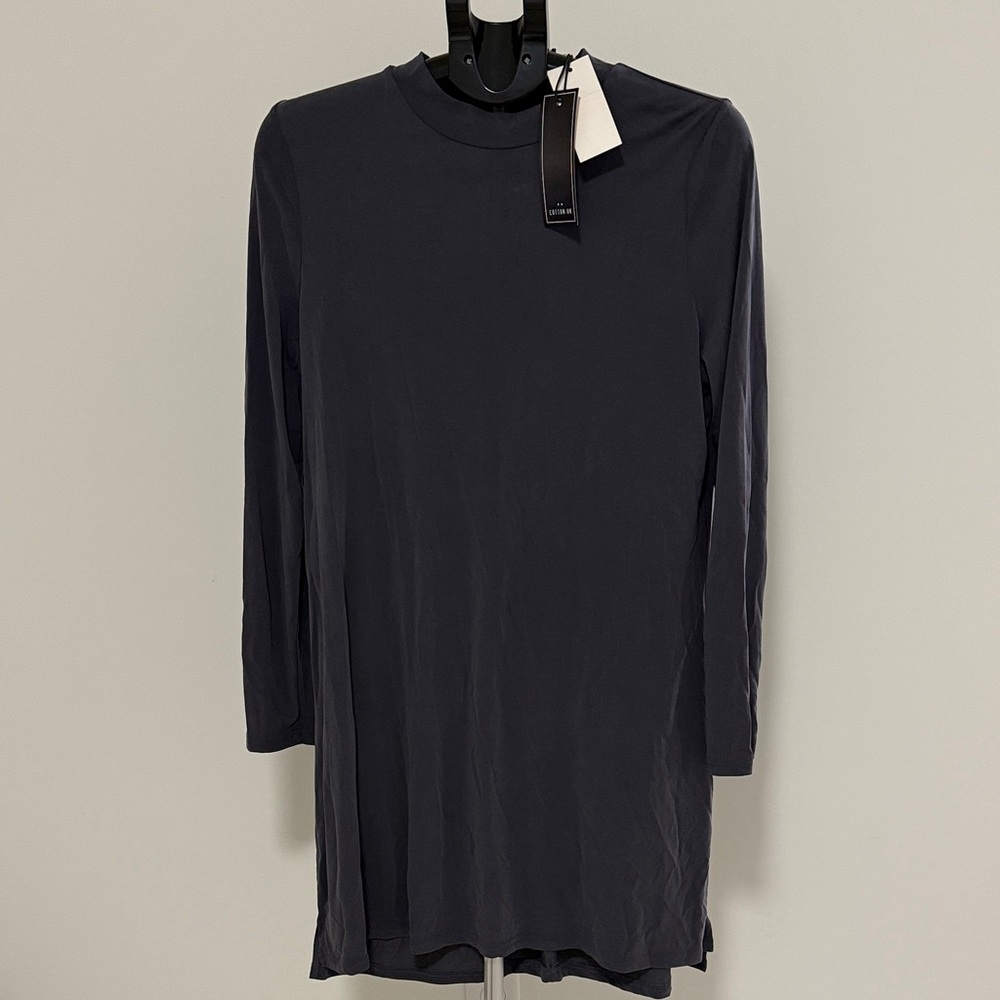 Cotton On Blue Long Sleeve Mockneck Dress